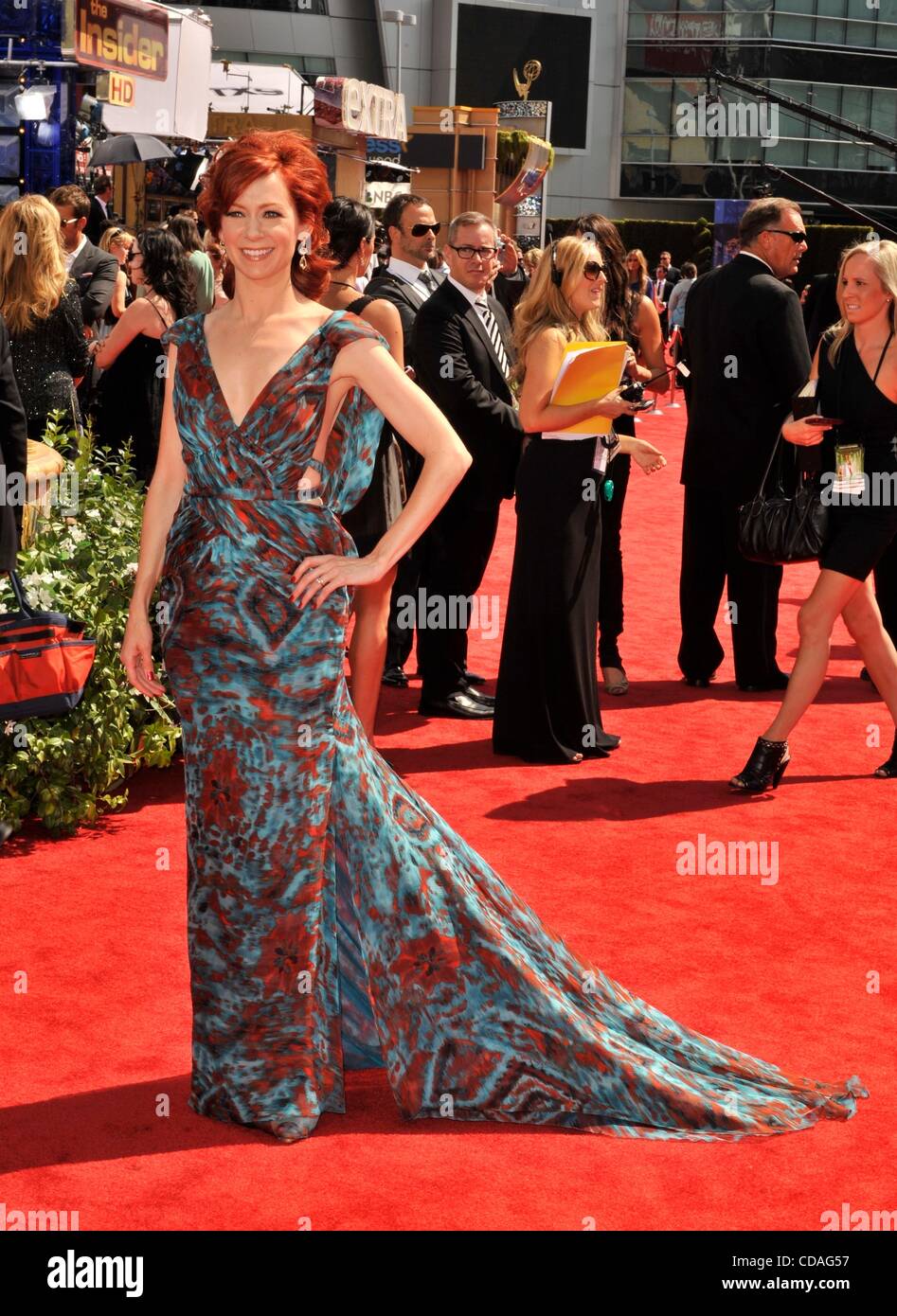 Aug 28, 2010 - Los Angeles, California, Stati Uniti - CARRIE PRESTON arriva per la sessantaduesima Primetime Emmy Awards show. (Credit: © Lisa Rose/ZUMApress.com) Foto Stock