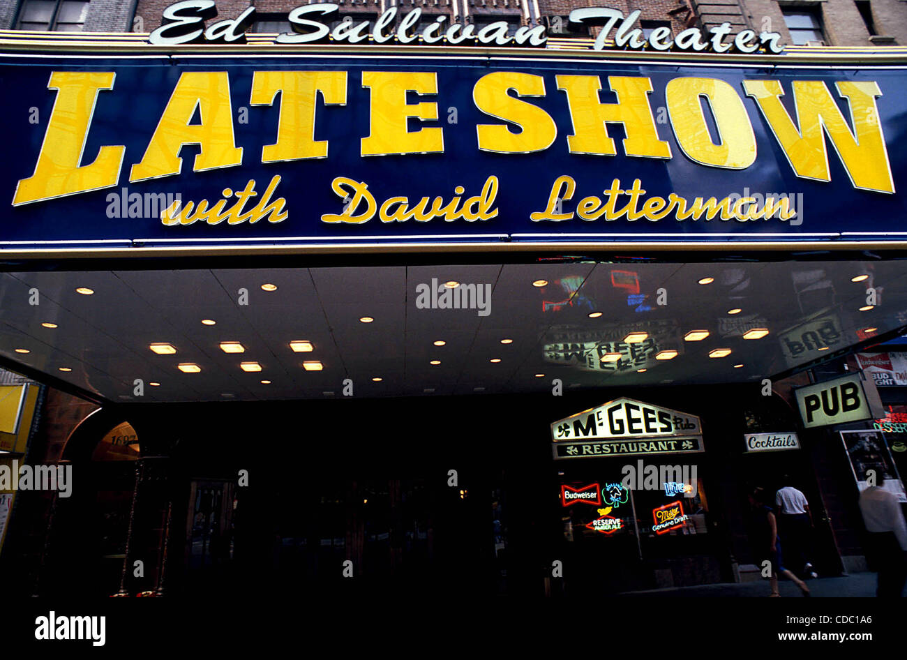 L6336AR SD0827.''Late Show con David Letterman alla Ed Sullivan Theater.tendone. / 1993(Credit Immagine: Â© Andrea Renault/Globe foto/ZUMAPRESS.com) Foto Stock