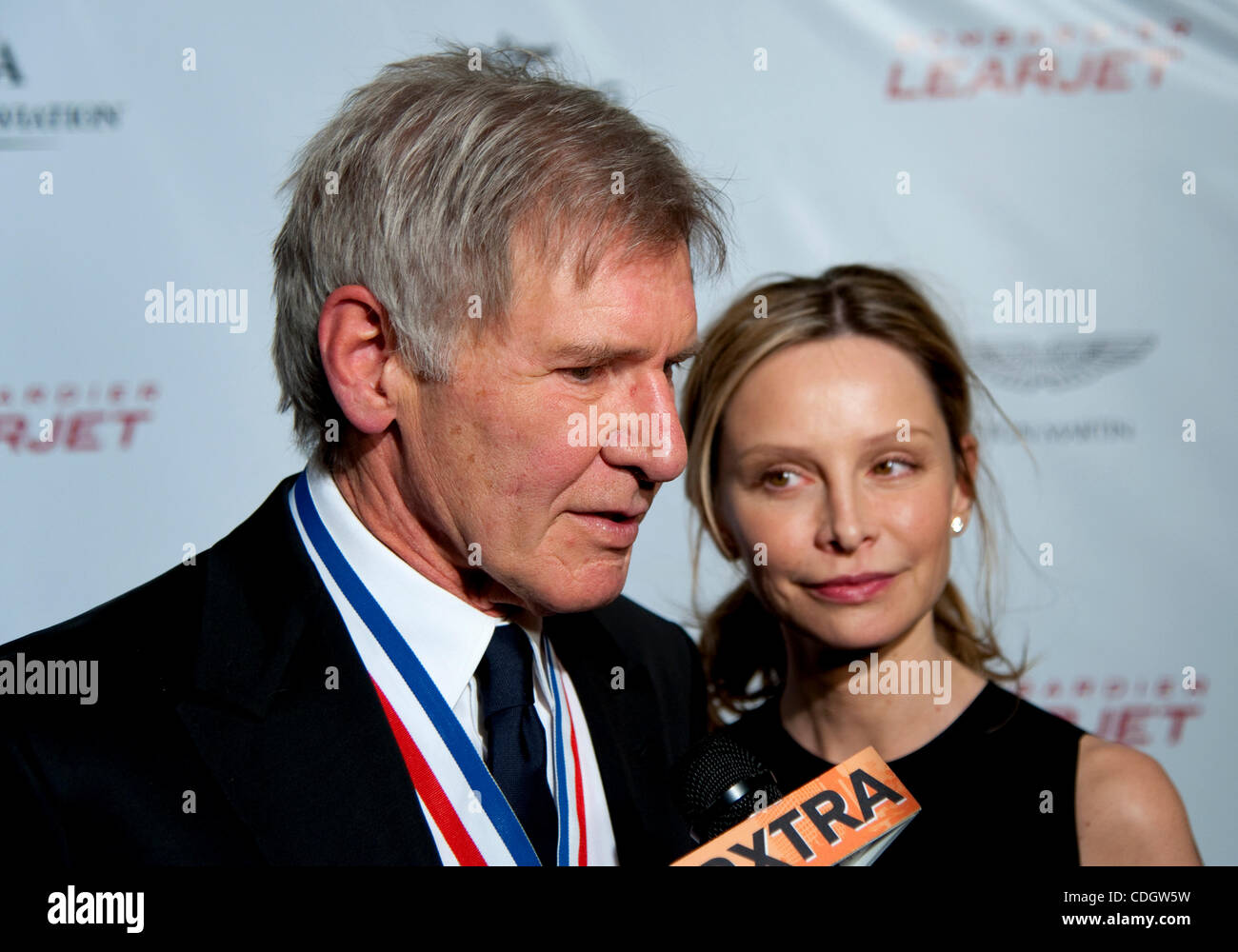 Gen 21, 2011 - Beverly Hills, in California, Stati Uniti d'America - Harrison Ford e CALISTA FLOCKART a leggende viventi del Gala di aviazione presso il Beverly Hilton Hotel.(Immagine di credito: © Brian Cahn/ZUMAPRESS.com) Foto Stock