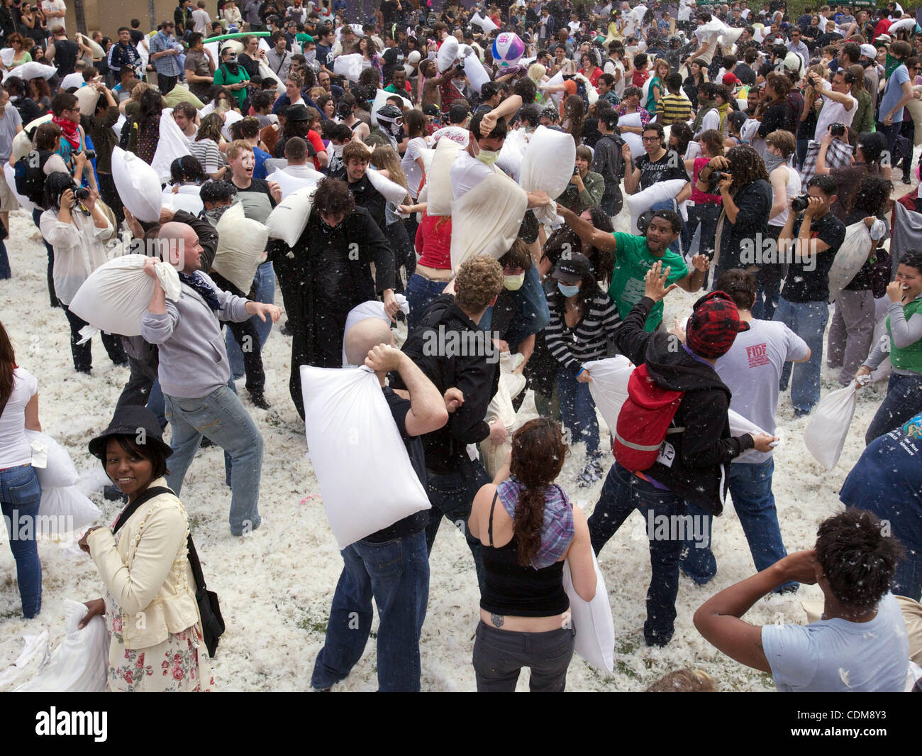 Cuscino Internatinal lotta giorno sabato 2 aprile 2011 Pershing Square Los Angeles, CA Foto Stock
