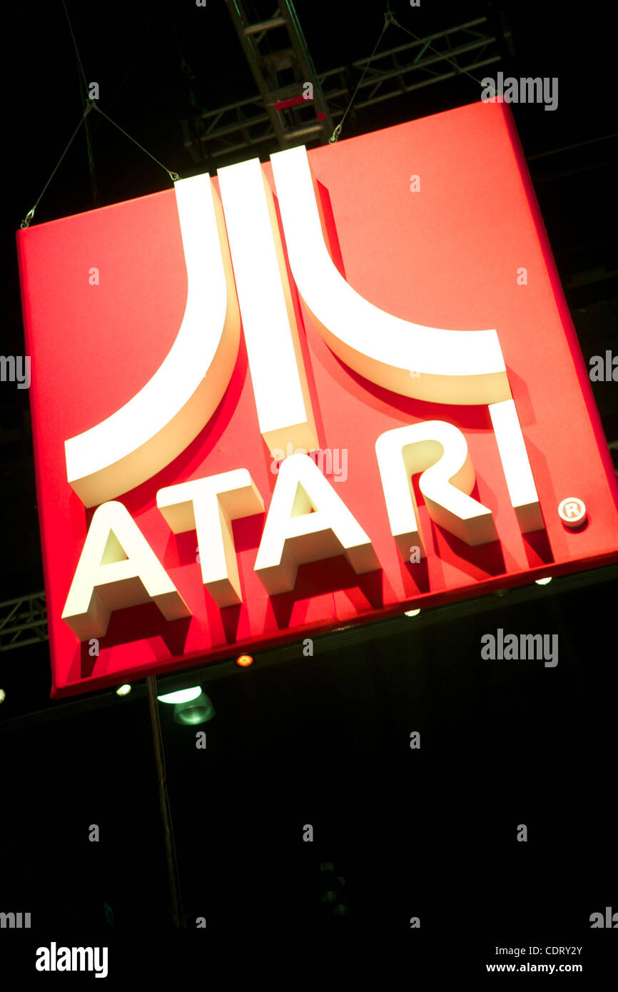 Atari Signage AL 2011 E3 (Electronic Entertainment Expo) presso il Los Angeles Convention Center. Foto Stock