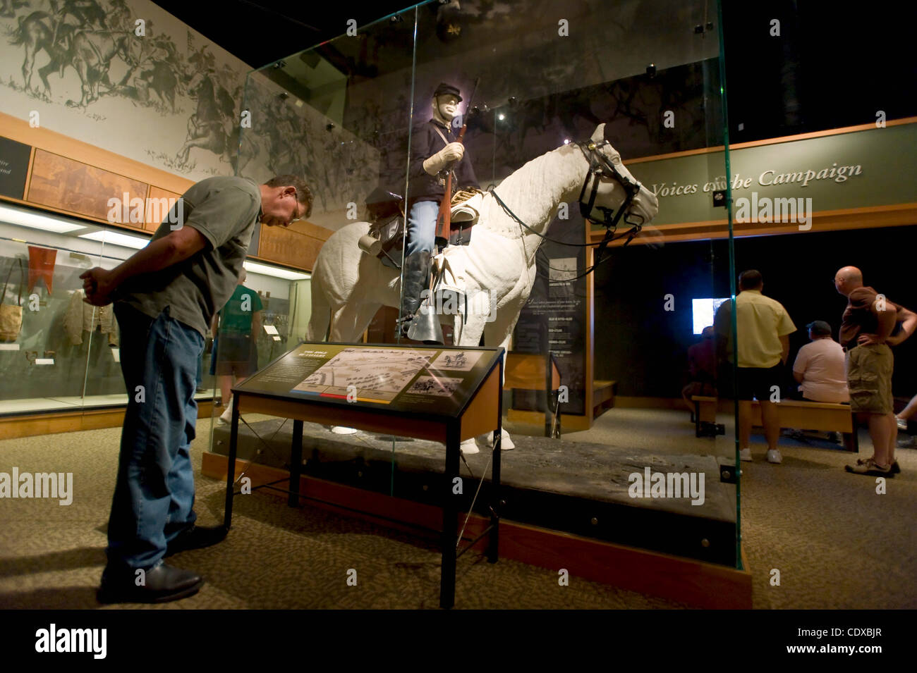 Agosto 03, 2011 - Gettysburg, PA, Stati Uniti d'America - tour dei visitatori del museo di Gettysburg in città nota per la guerra civile americana la battaglia con il maggior numero totale di vittime. Il 2013 segnerà il centocinquantesimo anniversario della battaglia di Gettysburg. Foto Stock