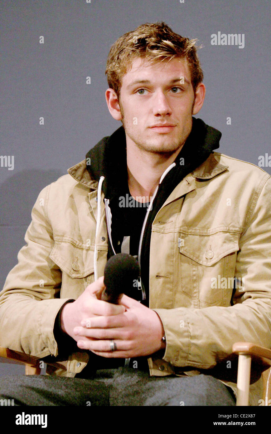 Alex Pettyfer 'Io sono il numero Quattro stelle' visitate il sito Apple store SoHo di New York City, Stati Uniti d'America - 04.02.11 Foto Stock