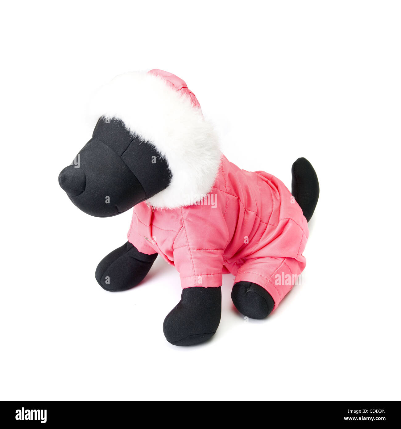 Cani abbigliamento a manichino isolato su un bianco Foto Stock