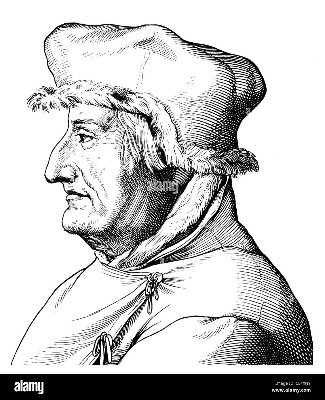 Nikolaus Kopernikus o Nicolaus Copernicus, 1473 - 1543, avvocato, di un dottore, matematico e astronomo Foto Stock