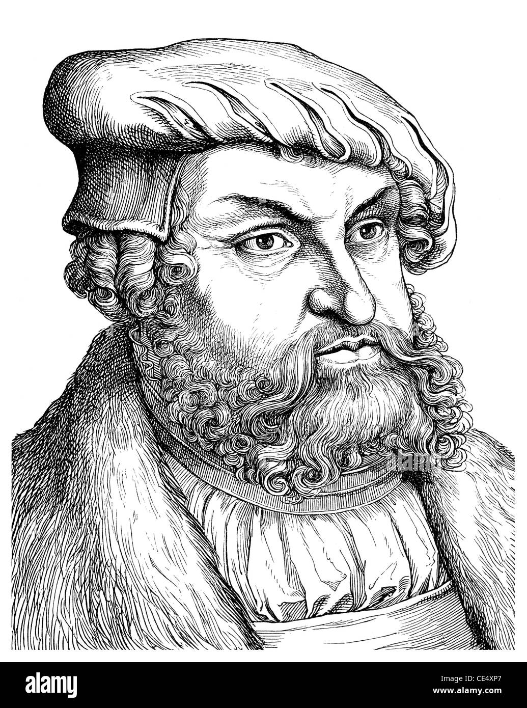 Johann i saldi, 1468 - 1532, Elettore di Sassonia, Johann der Beständige, 1468 - 1532, Kurfürst von Sachsen Foto Stock
