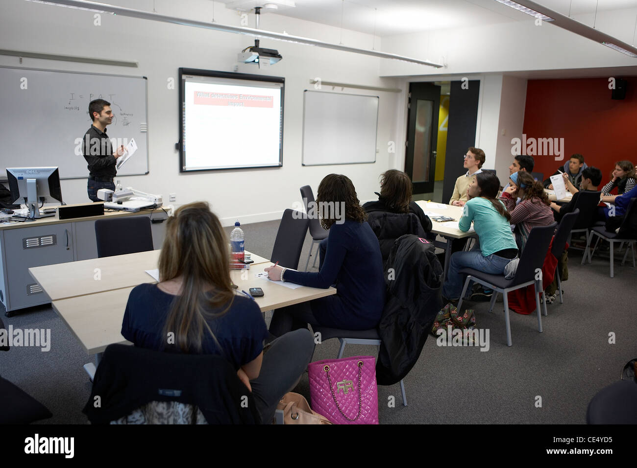 Gli studenti universitari lecture tutortial Foto Stock