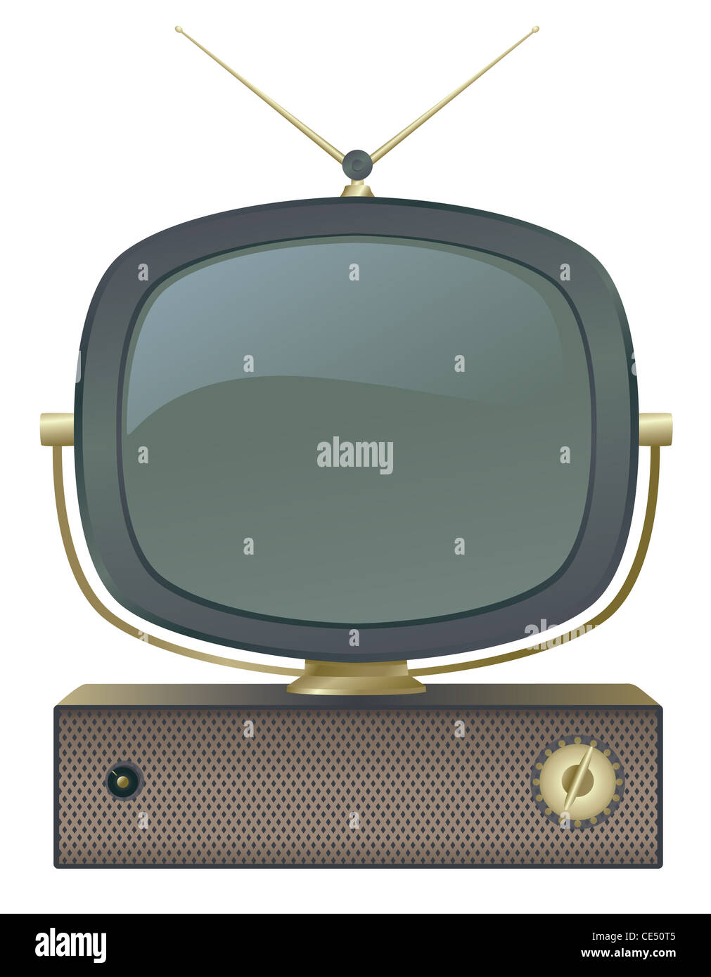 Un classico retrò televisore. Foto Stock