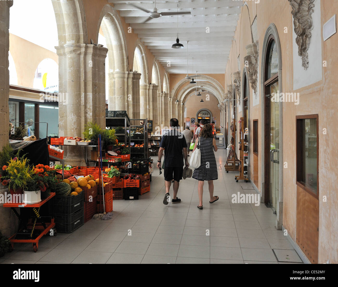 Mercado del Carme del mercato della città di Mao Mahon Minorca spagna Foto Stock