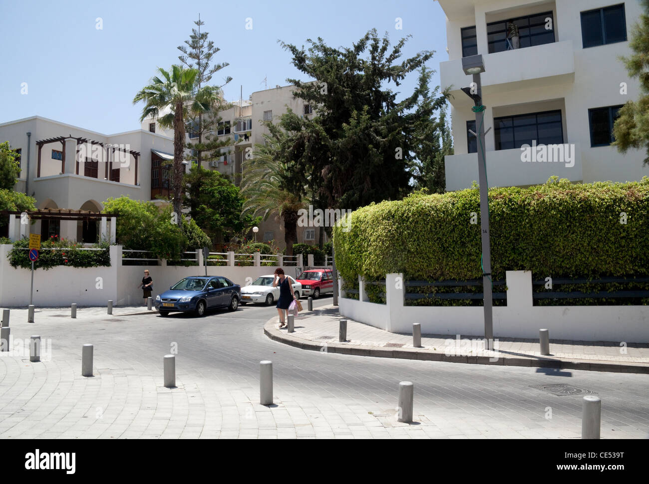 Bialik Square con architettura Bauhaus Tel Aviv Israele Foto Stock