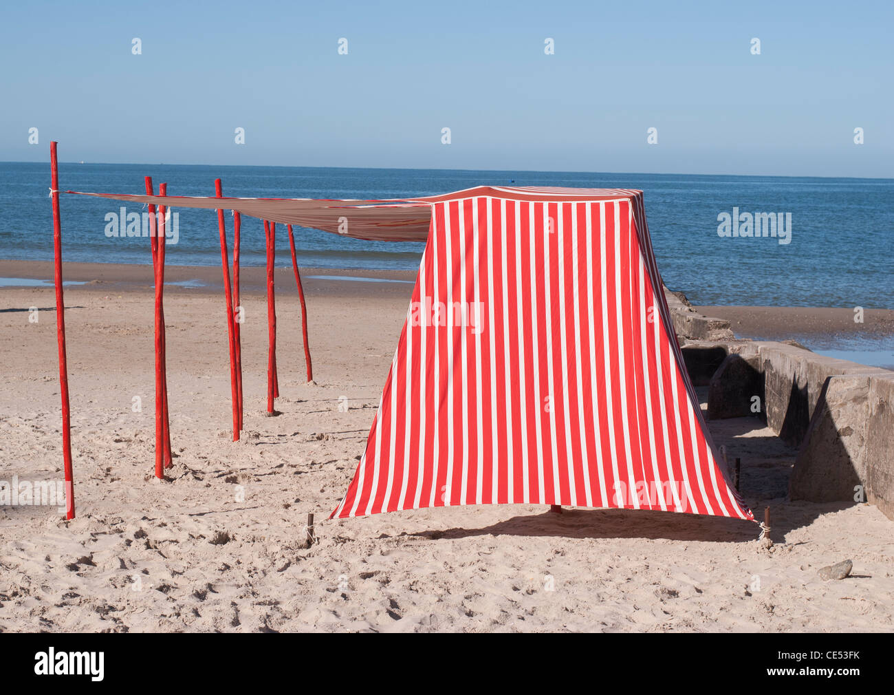 Carpa in spiaggia Foto Stock