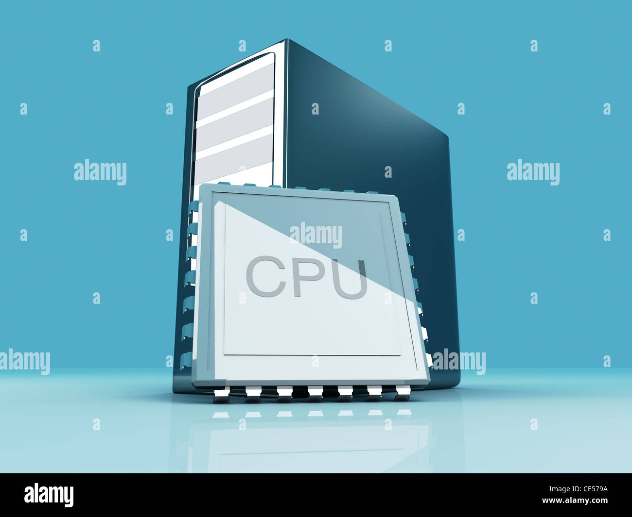 Una CPU desktop. Foto Stock