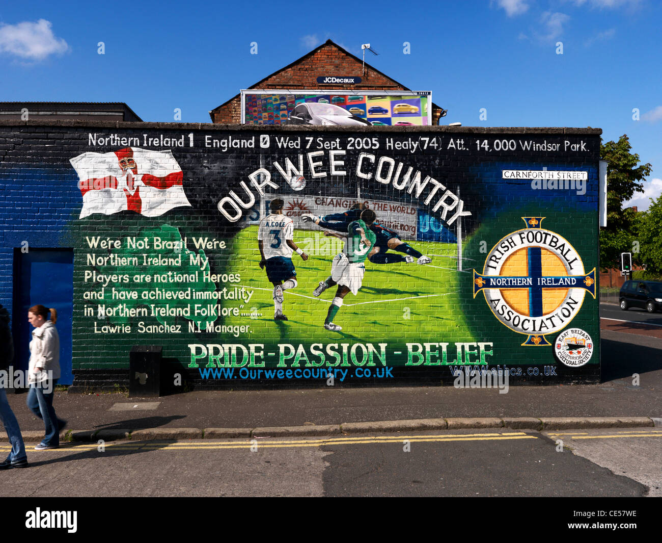 Belfast pitture murali, Irlanda del Nord Foto Stock
