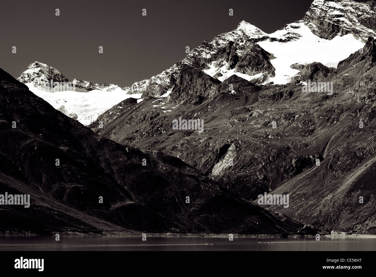 Paesaggio in bianco e nero (versione alto contrasto), Austria Foto Stock