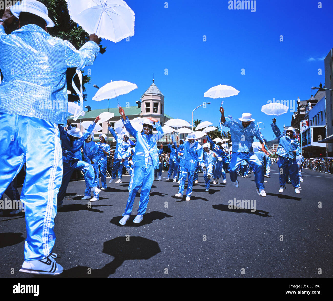 Il Kaapse Klopse, menestrello Carnevale, Cape Town, Sud Africa Foto Stock
