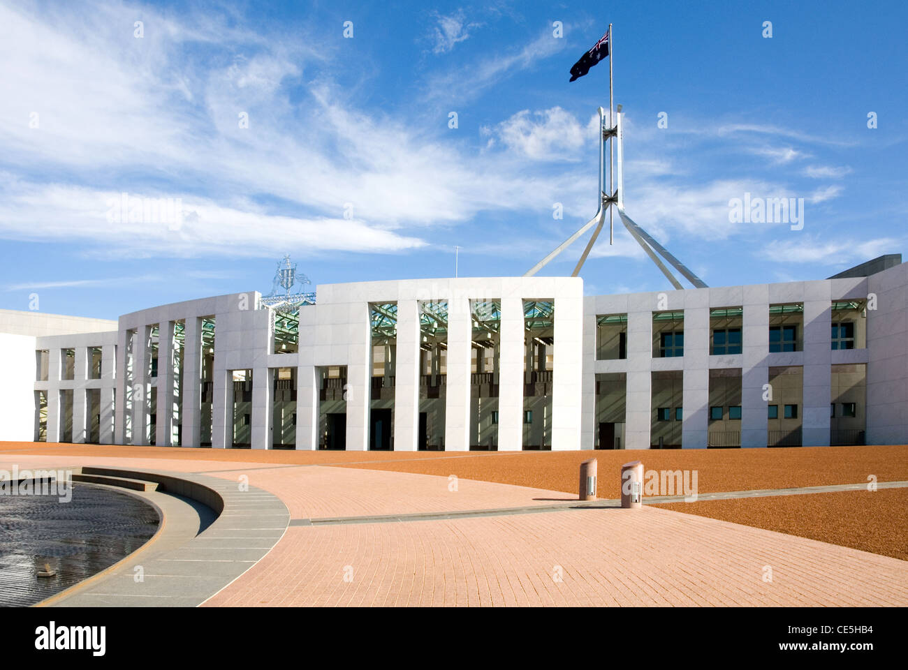 La facciata del Palazzo del Parlamento, Canberra, Australian Capital Territory, Australia Foto Stock