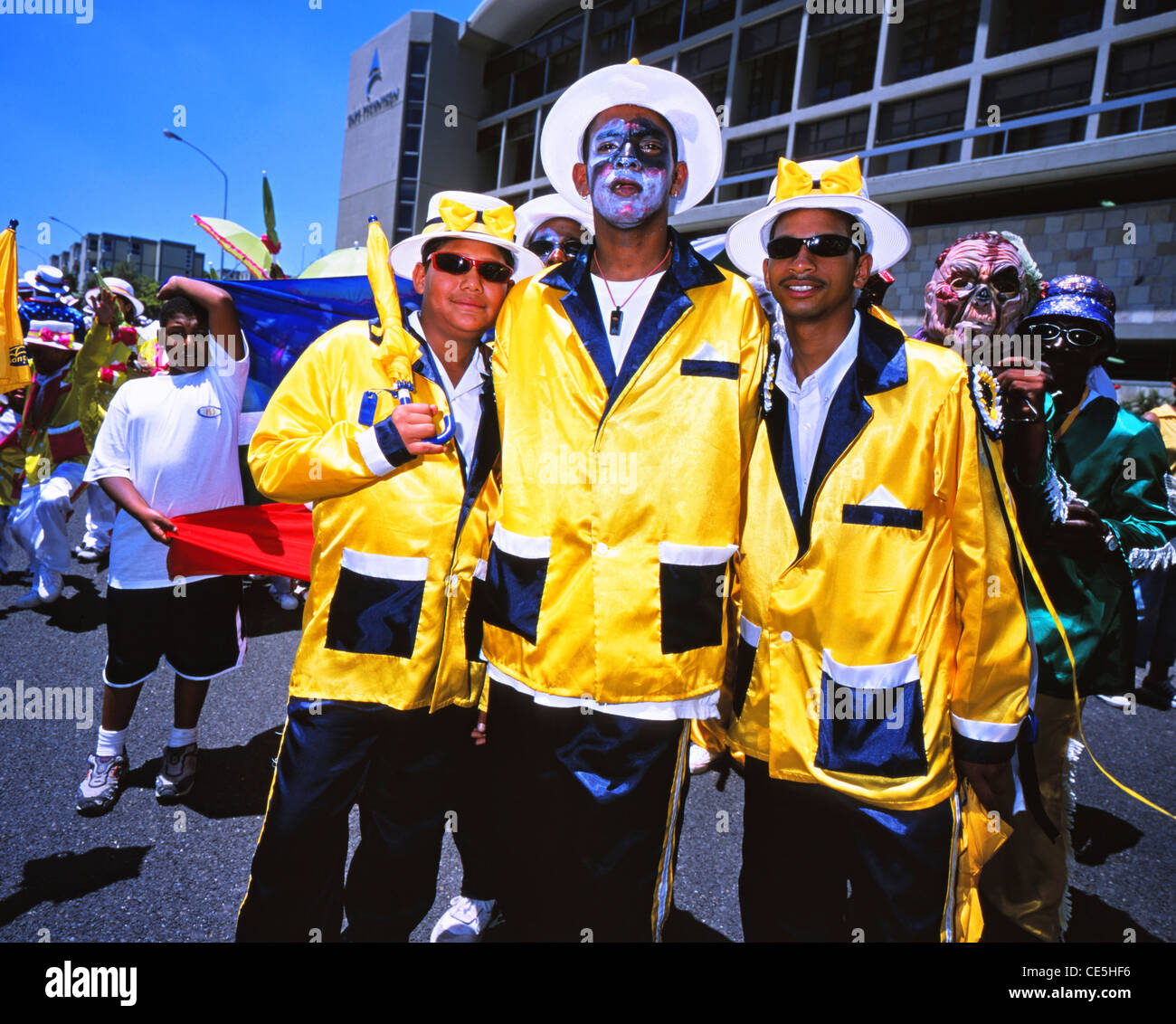 Il Kaapse Klopse, menestrello Carnevale, Cape Town, Sud Africa Foto Stock