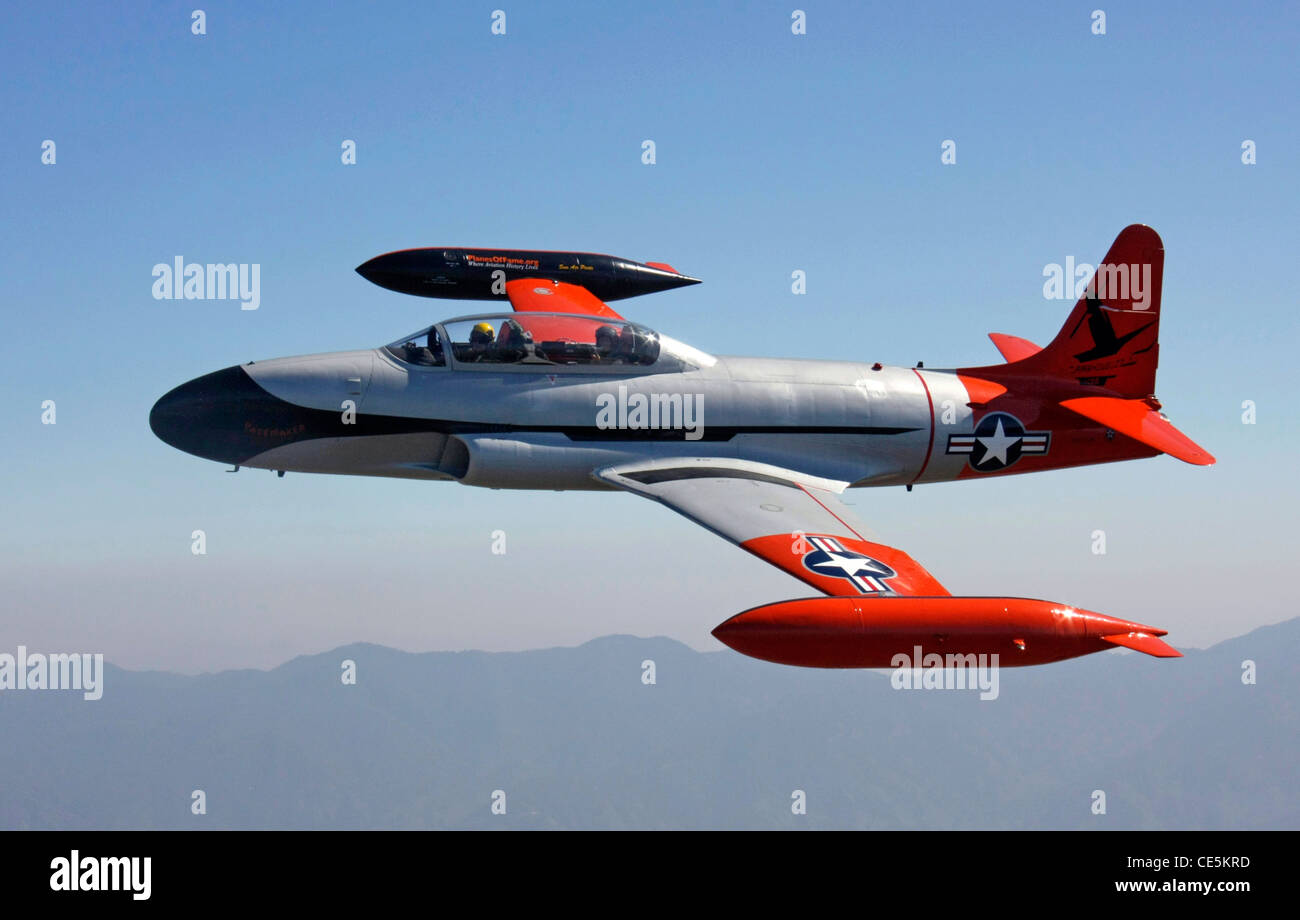 Il Lockheed T-33 Shooting Star Jet aerei trainer Foto Stock