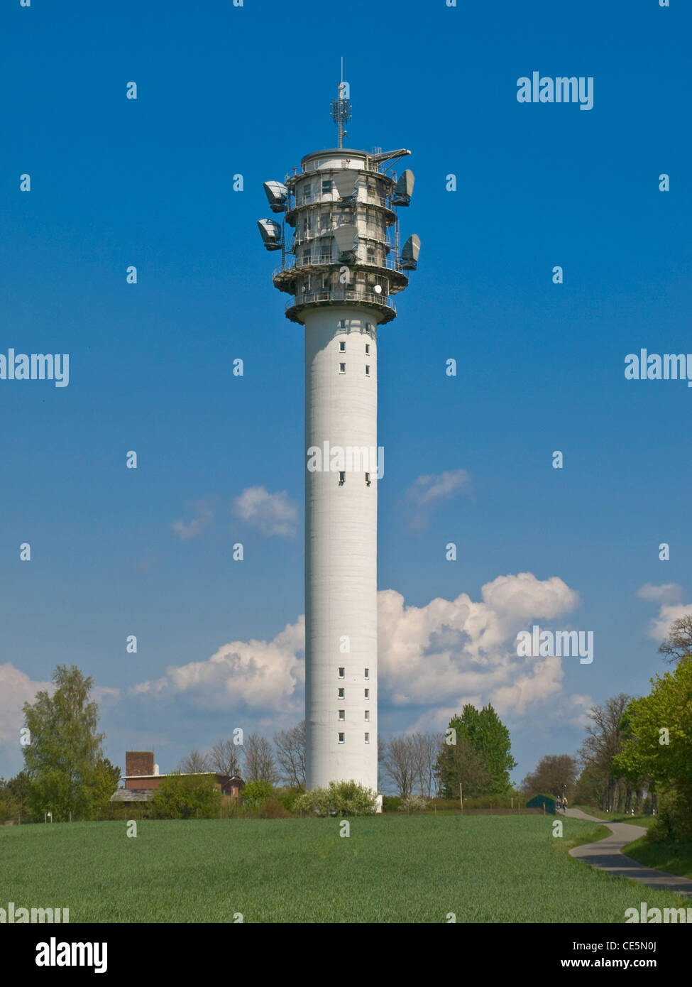 Torre della radio, Petkus, distretto amministrativo Teltow-Flaeming, Brandeburgo, Germania, Europa Foto Stock