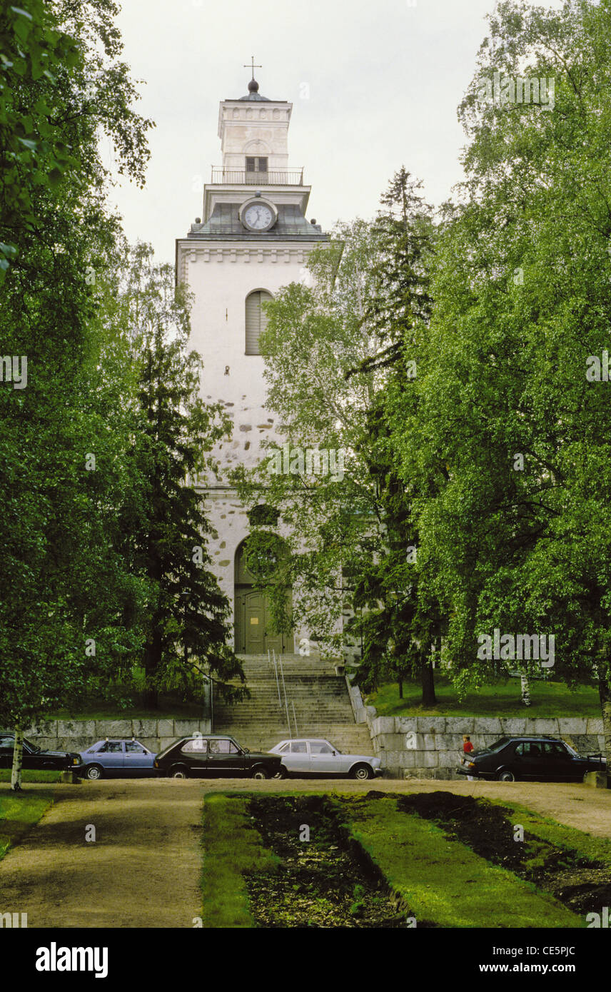 Snellman Park (Snellmaninpuisto) e il XIX secolo nella cattedrale luterana di Kuopio, Finlandia Foto Stock