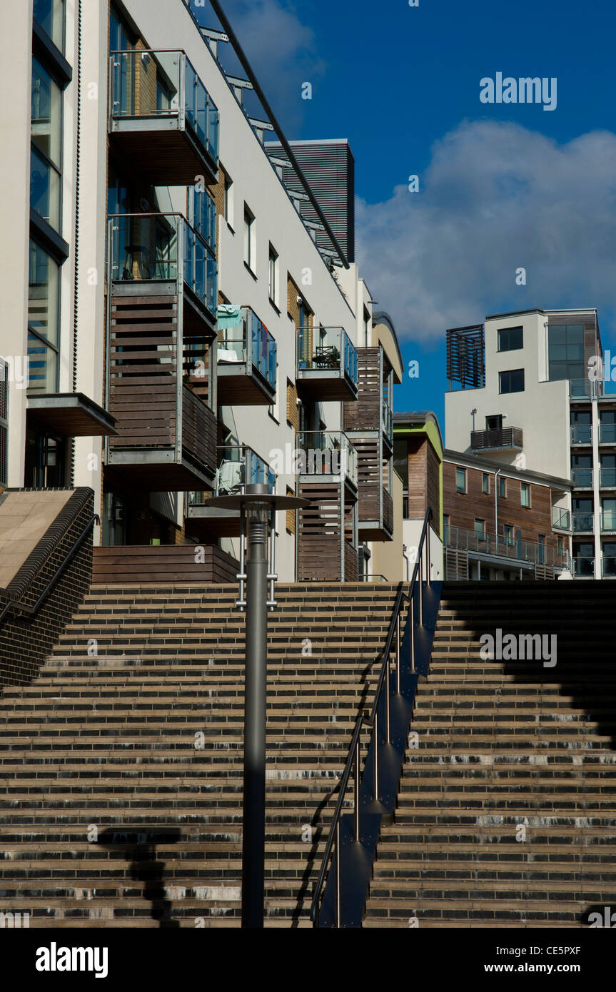 La Nuova Inghilterra trimestre utilizzo misto sviluppo architettonico. Brighton. East Sussex.in Inghilterra. Regno Unito Foto Stock