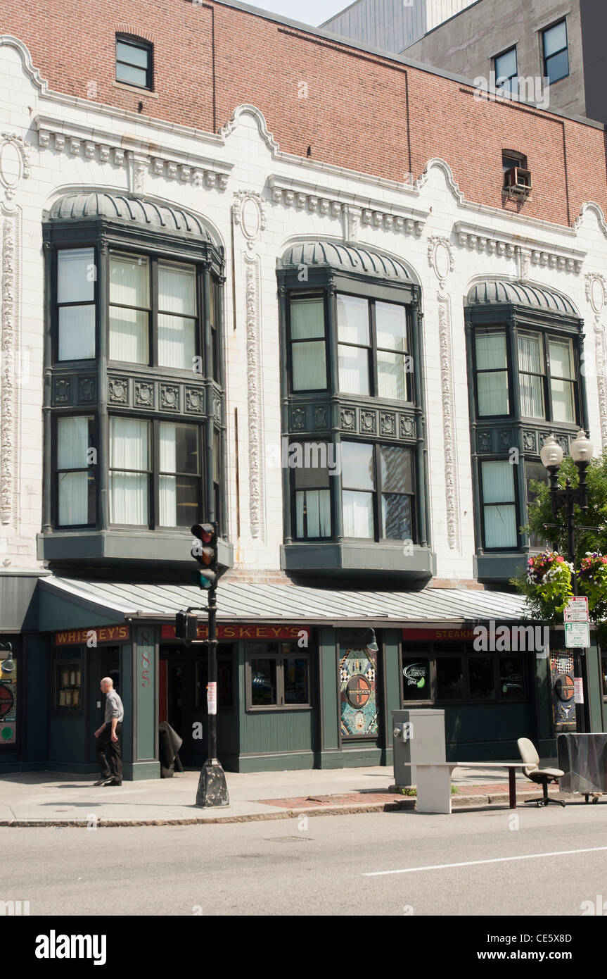 Whiskey's Steakhouse edificio Boylston Street, Boston, Massachusetts, Nord America, STATI UNITI D'AMERICA Foto Stock