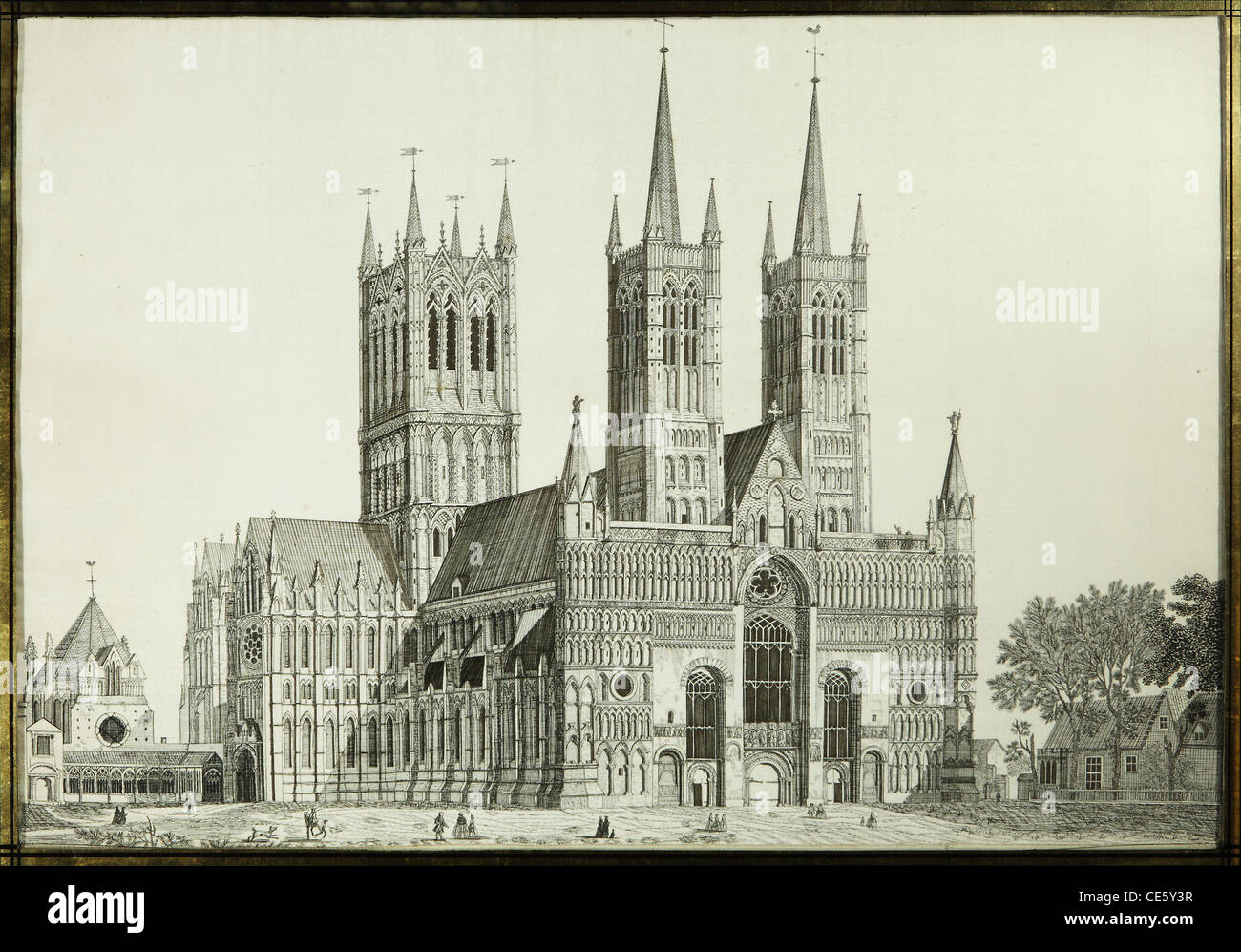 Ricamo foto di Lincoln Cathedral, St Martin, Owston Ferry, Lincolnshire Foto Stock