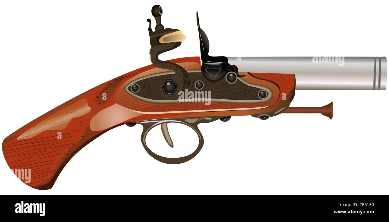 Pistola antica. Foto Stock