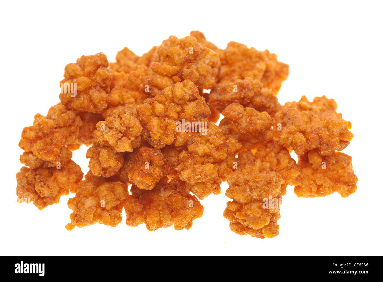 Pila di sapore di peperoncino cracker di riso Foto Stock