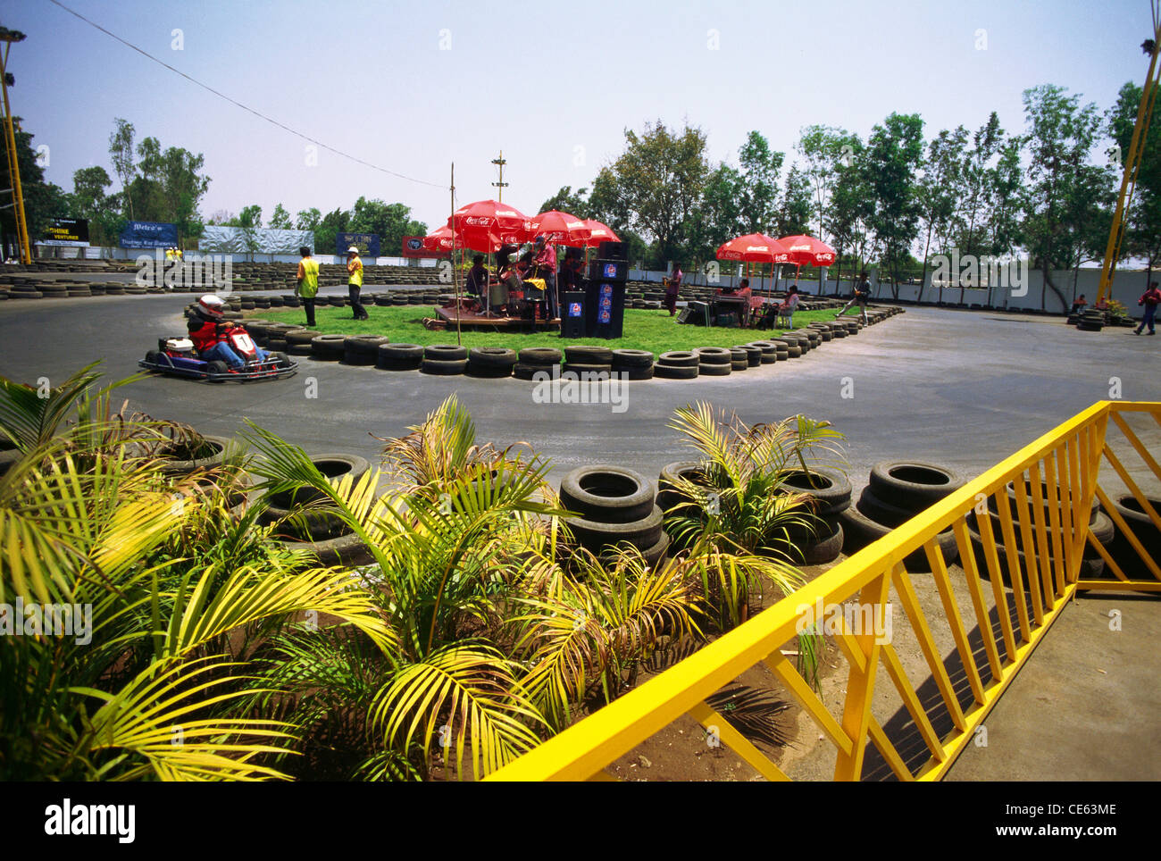 Go kart racing ; Pune ; Maharashtra ; India Foto Stock