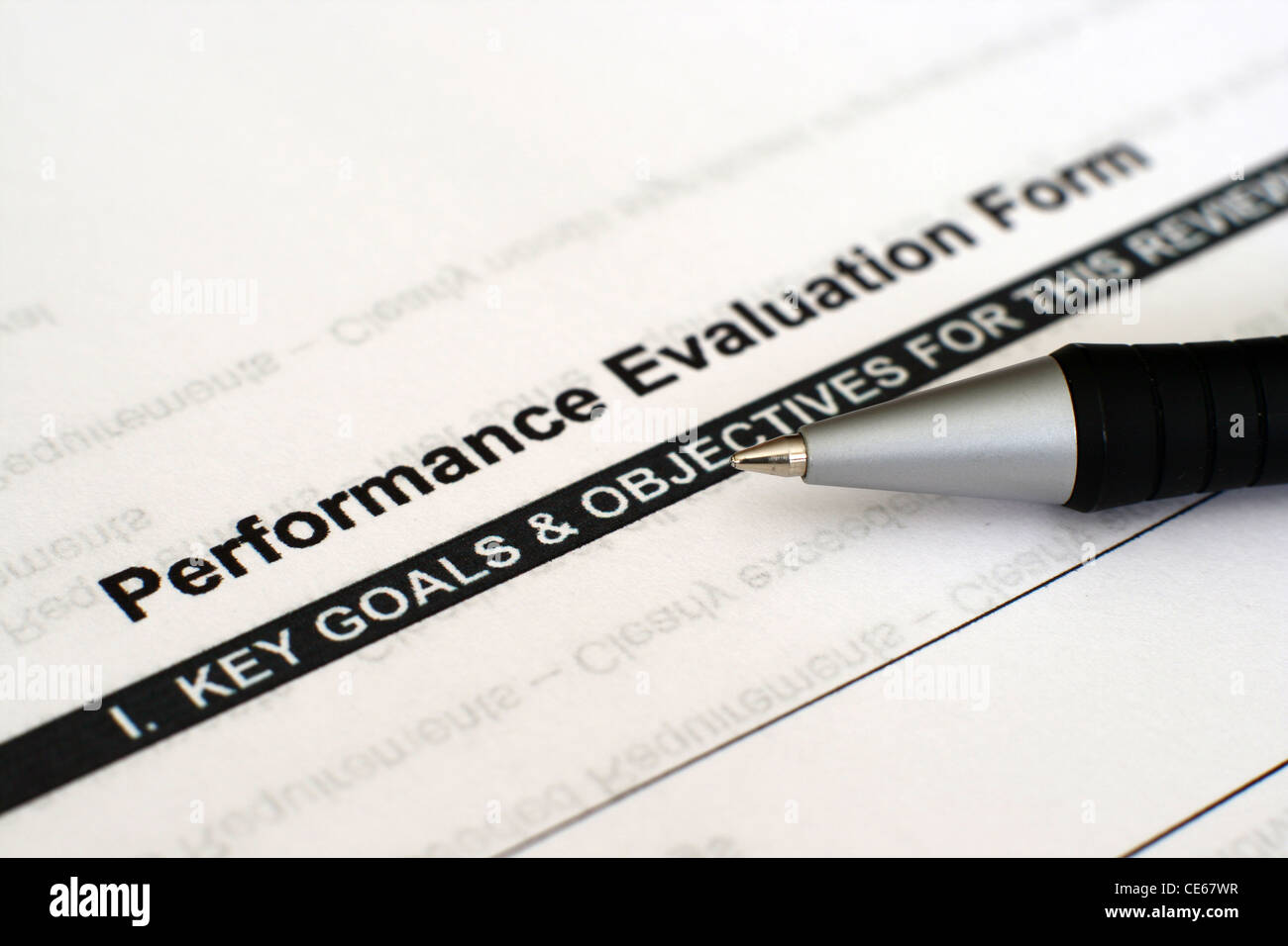 Valutazione della prestazione Foto Stock