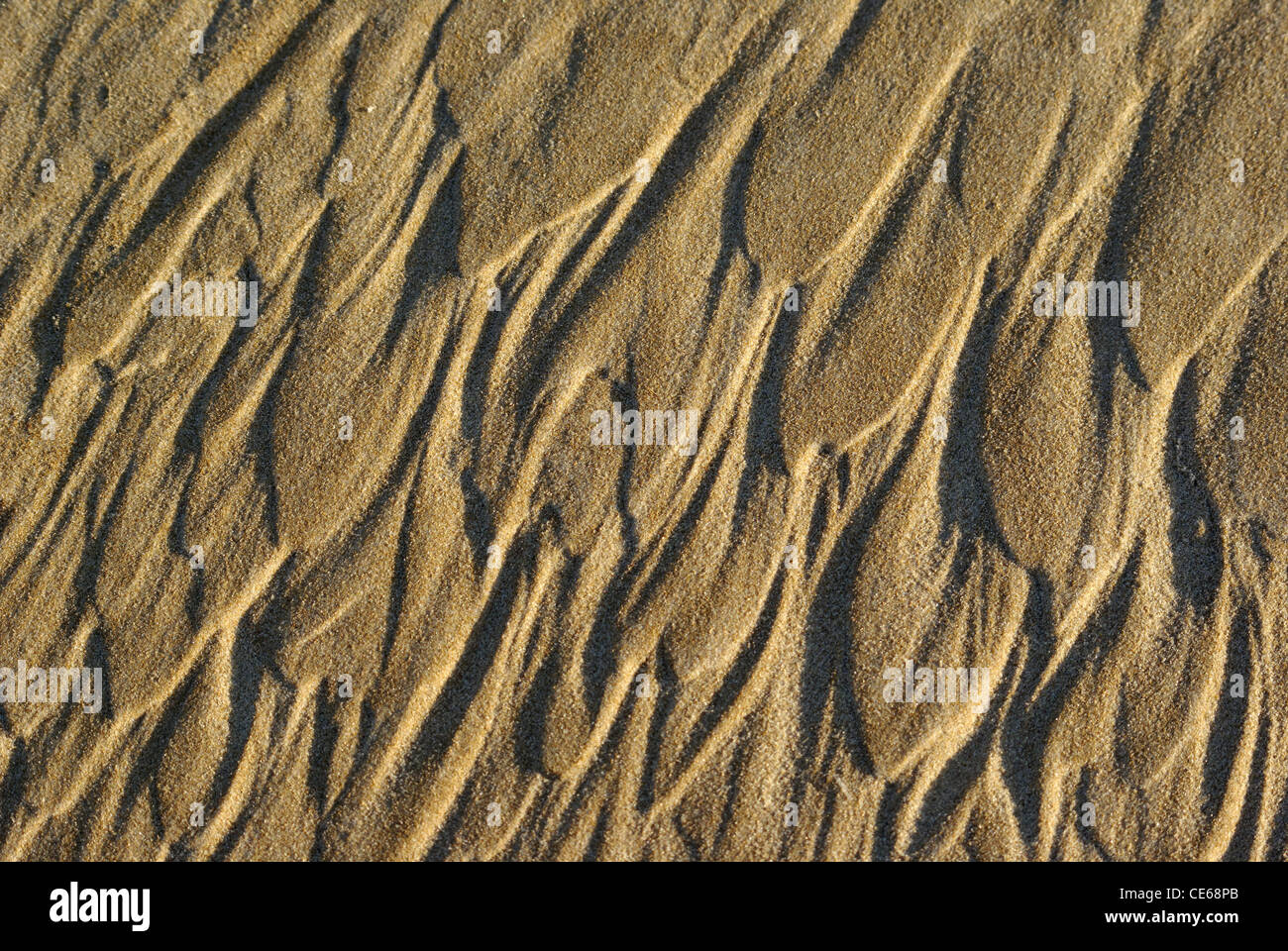 Modelli di sabbia in natura della Valle, Sud Africa Foto Stock