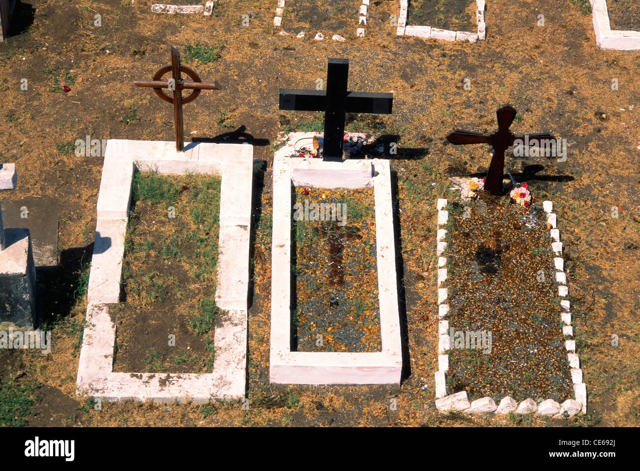 Cimitero ; cimitero ; fortezza di Nani Daman ; Forte di San Girolamo ; Daman ; Daman e Diu ; territorio sindacale ; UT ; India ; Asia Foto Stock