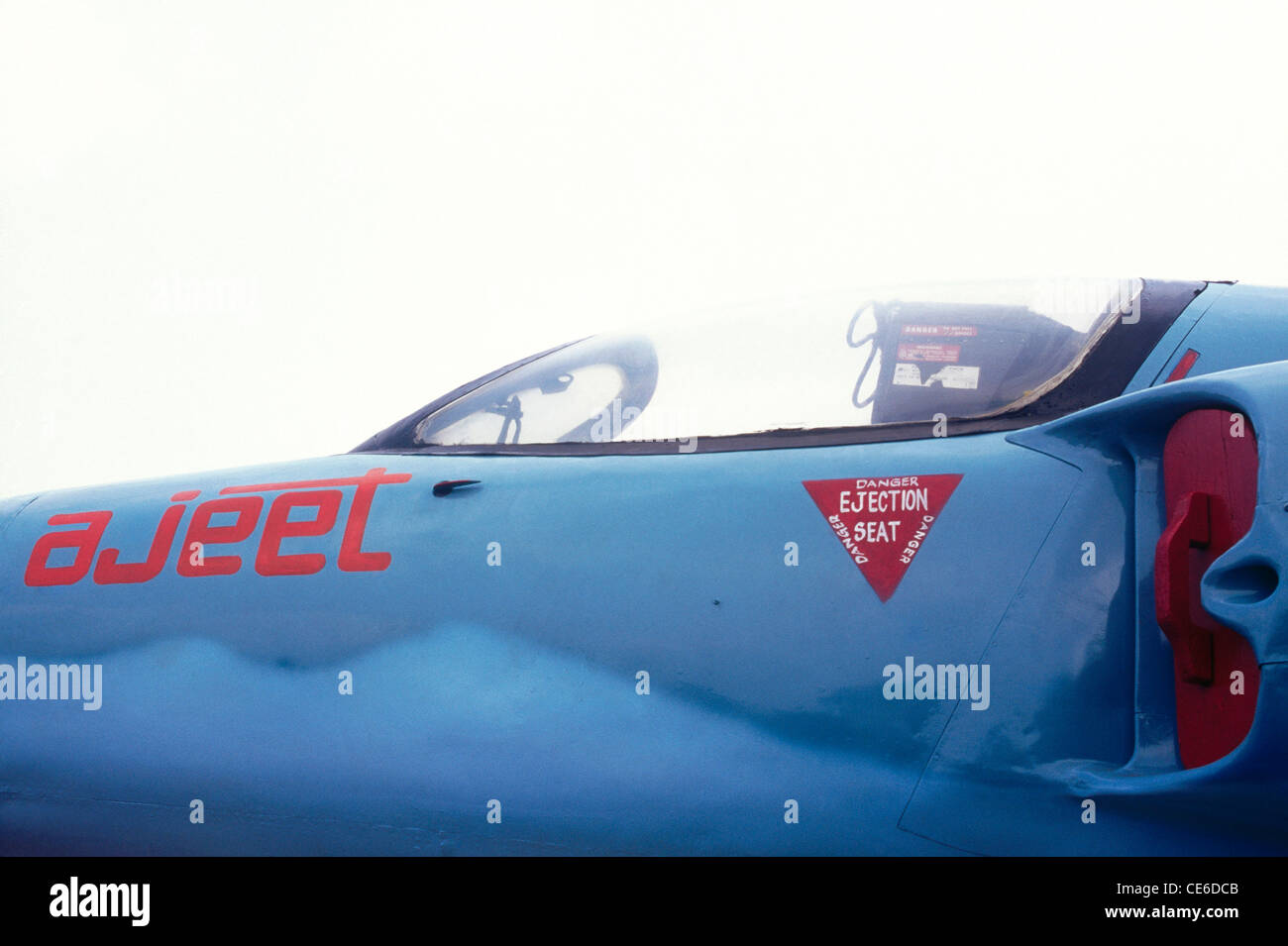 Cockpit di Ajeet piano della forza aerea indiana ; chennai ; Tamil Nadu ; india Foto Stock