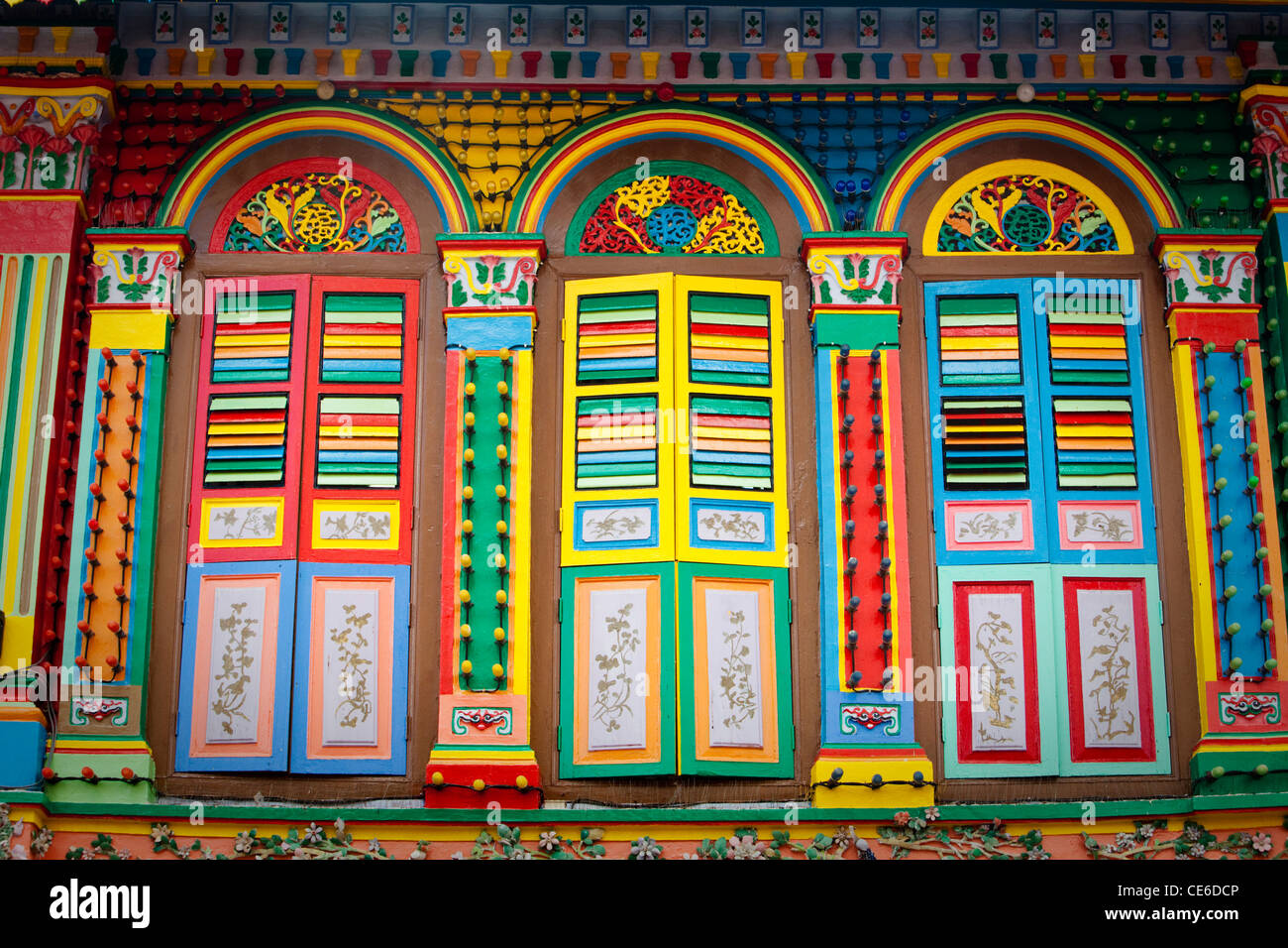 La storica villa di Tan Teng Niah, un pionieristico imprenditore cinese in Little India, Singapore Foto Stock