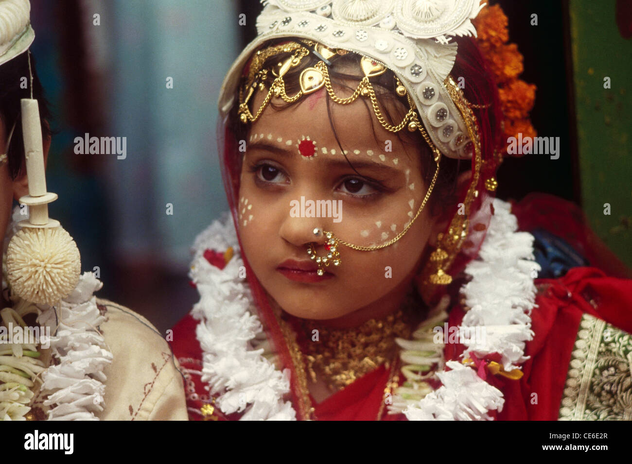 Sposa bambino, matrimonio bambino, matrimonio bambino, India, Asia Foto Stock