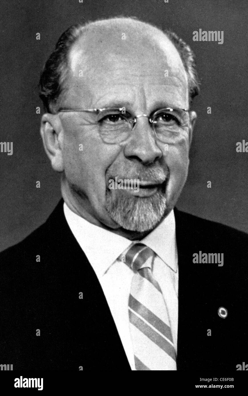 Walter Ulbricht : leader del partito della SED 1953 al 1971 e Presidente del Consiglio di Stato della Repubblica democratica tedesca 1960 al 1973. Foto Stock