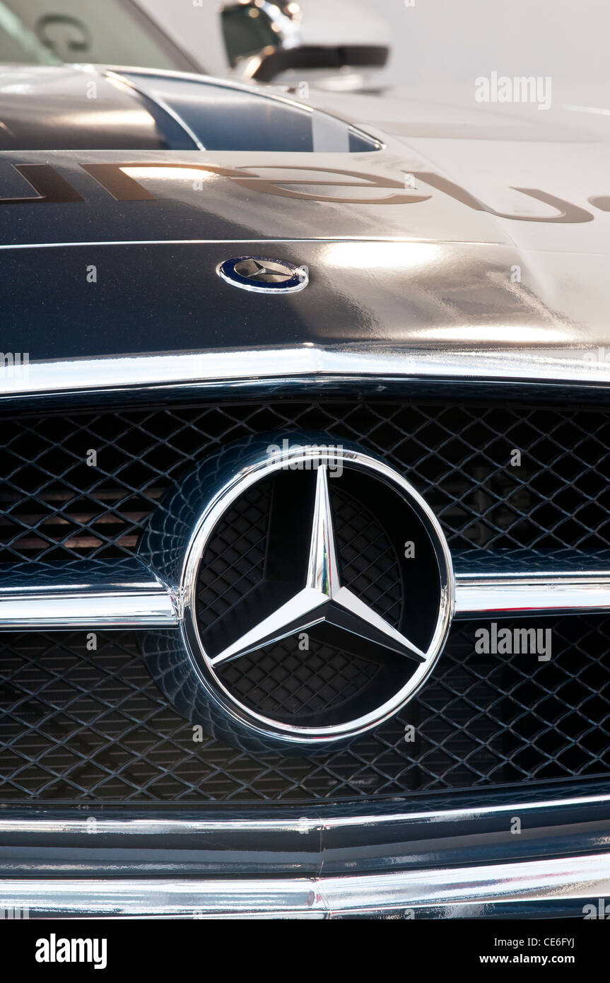 Mercedes SLS AMG GT3 mediante cromato Laureus Foto Stock