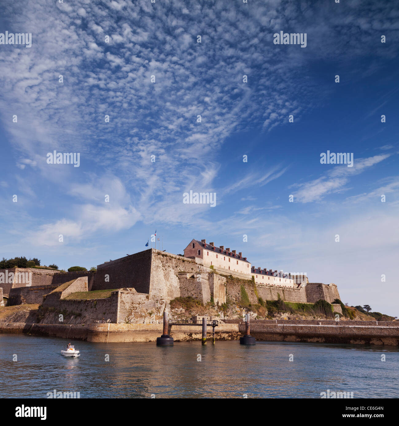 Le fortificazioni costruite da Vauban nel XVII secolo presso le Palais su Belle-Ile, Brittany. Foto Stock