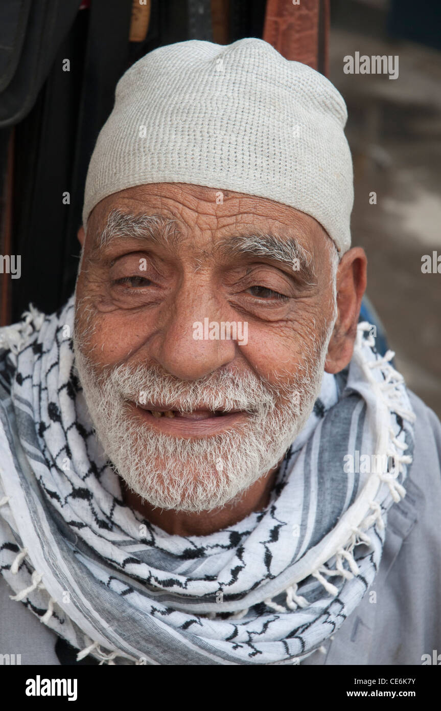 Vecchio Uomo egiziano di Alessandria Foto Stock