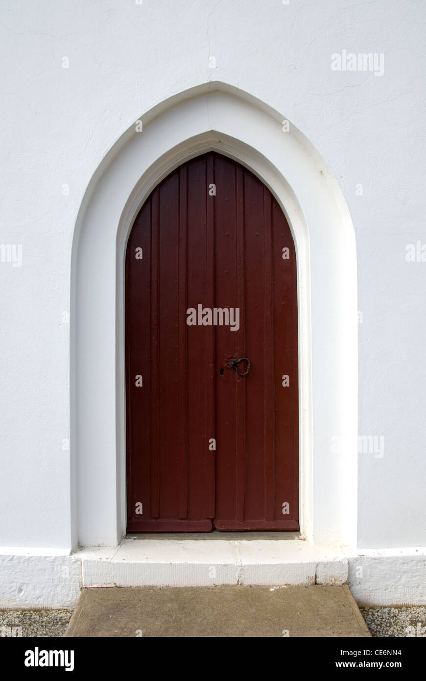 Porta della chiesa, la Chiesa di Cristo, Bong Bong, vicino a Moss Vale, Nuovo Galles del Sud, Australia Foto Stock