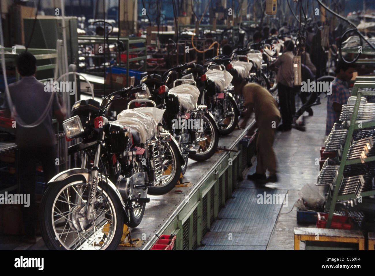 Indian moto fabbrica di produzione India Asia Foto Stock