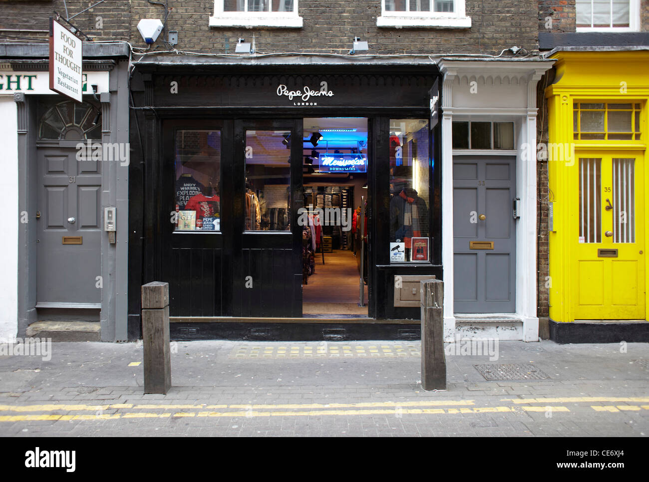 Negozio di jeans Pepe a Neal Street, Covent Garden, Londra, Regno Unito Foto Stock