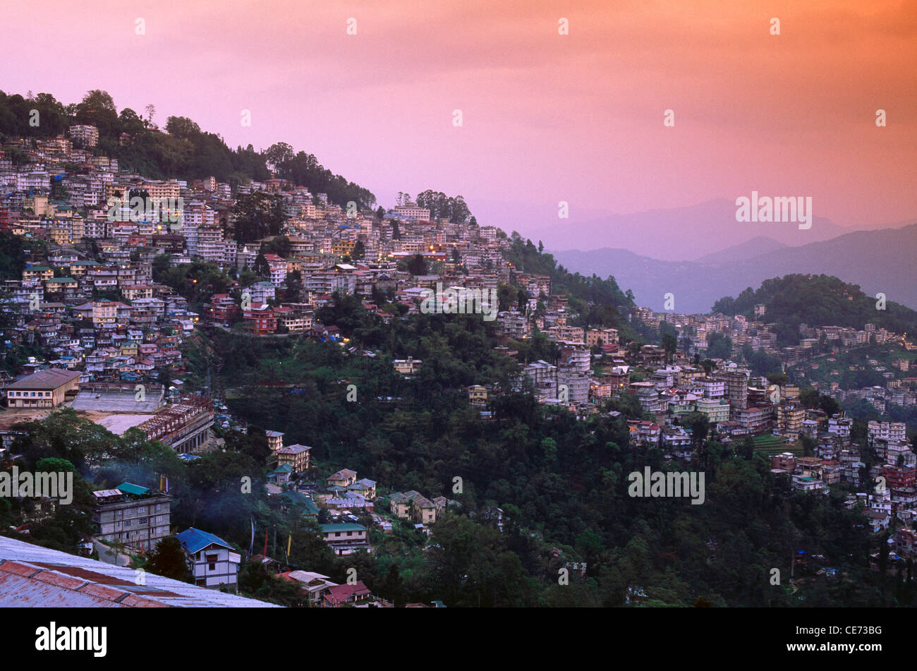 SSK 82620 : gangtok città ; gangtok ; il Sikkim ; india Foto Stock