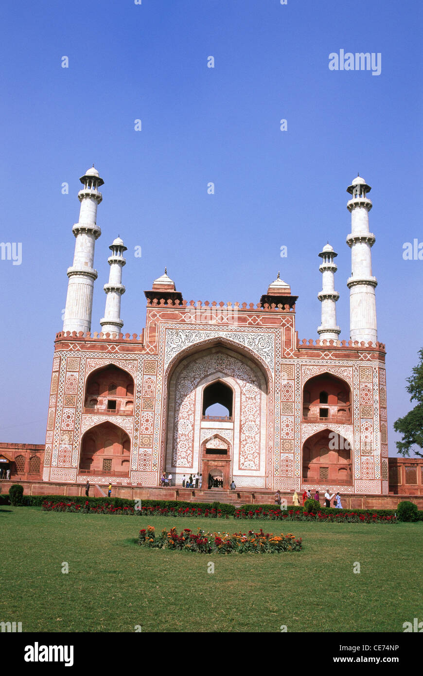 Akbar tomba ; Sikandra ; Agra ; Uttar Pradesh ; india Foto Stock