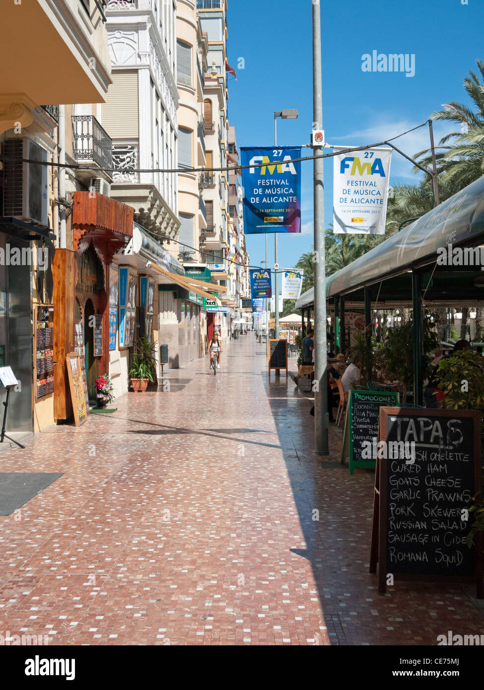 Street view in Alicante Spagna Foto Stock