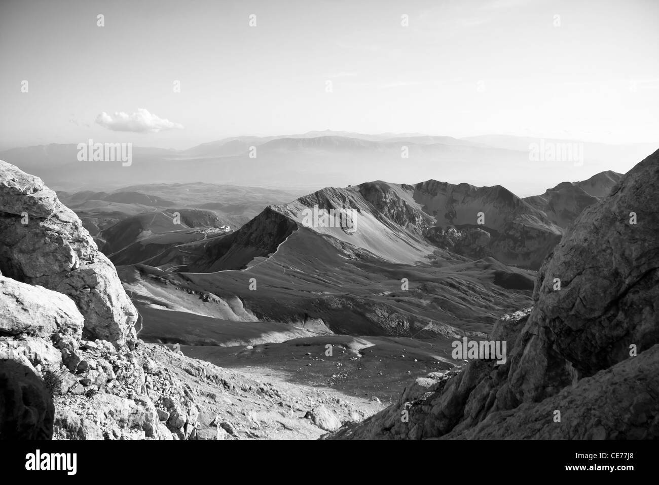 Per la parte superiore del Gran Sasso, Italia Foto Stock