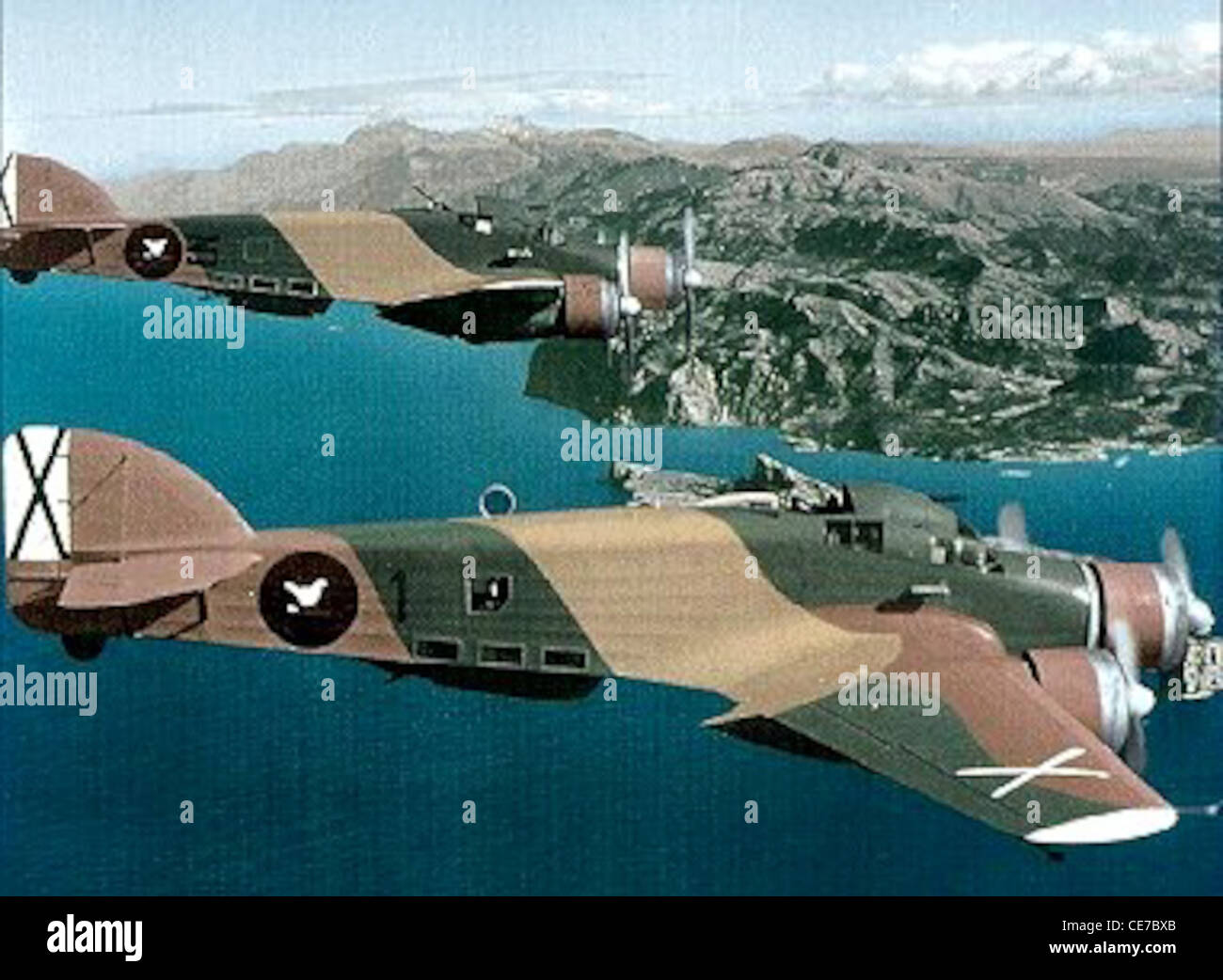 Archivio della fotografia di guerra mondiale due Savoia-Marchetti SM.79 Foto Stock