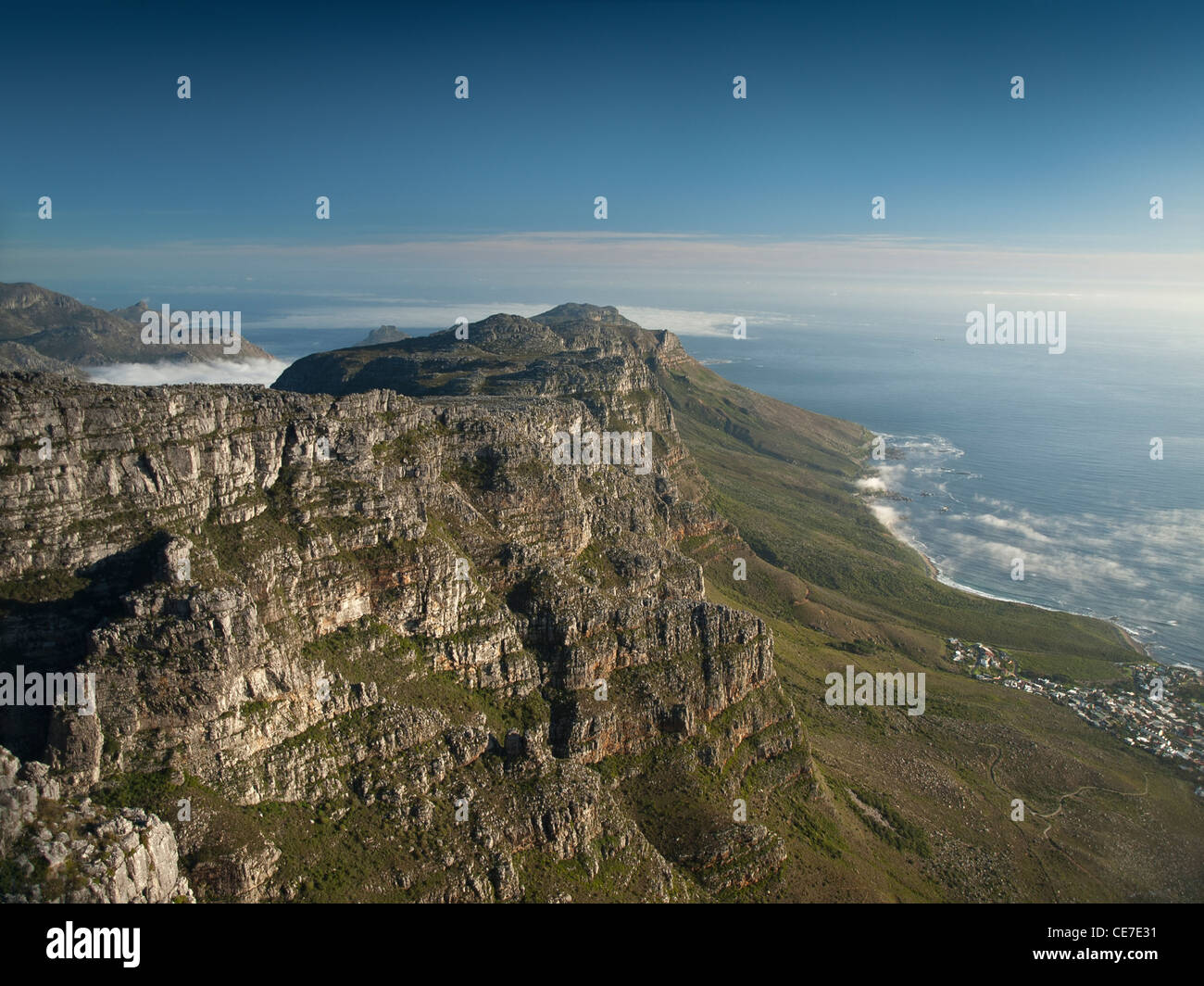 La Table Mountain di Città del Capo in Sud Africa Foto Stock