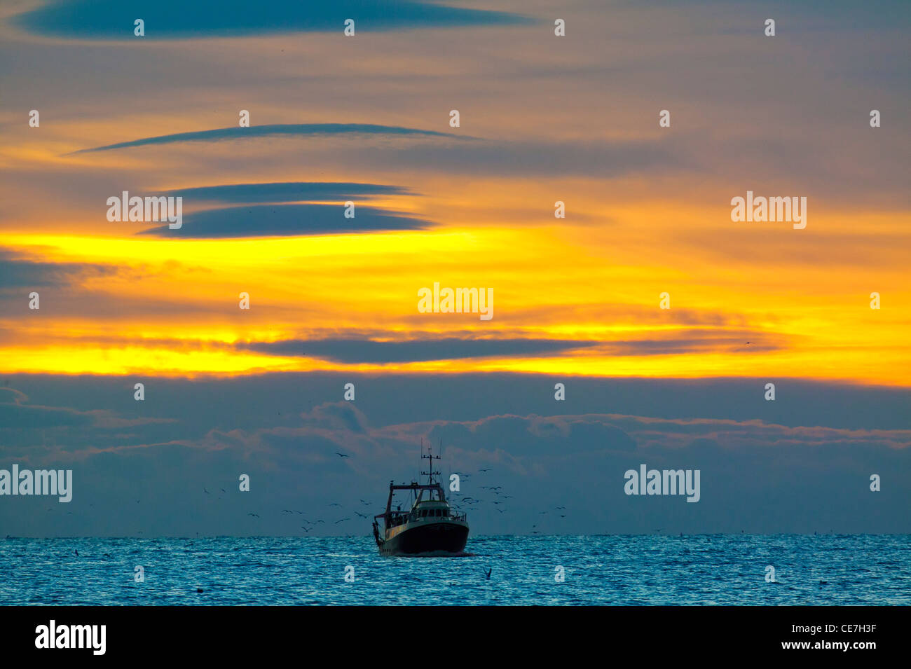 Barche da pesca Mare Mediterraneo, Francia Foto Stock